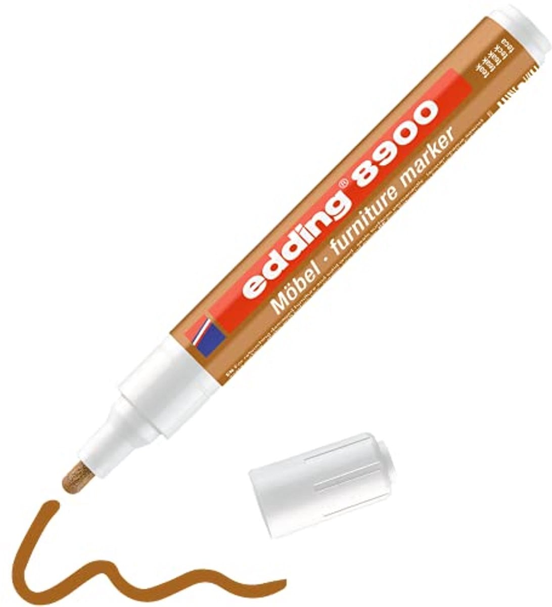 Meubelmarker voor retouches en vlekverwijdering met ronde punt 1,5 - 2 mm voor teakhout