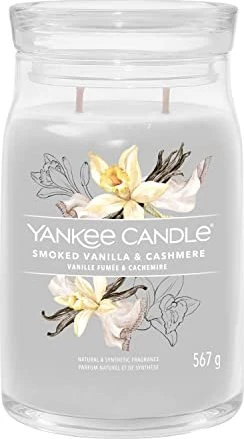 YANKEE CANDLE Signature Glas 2 Dochte Smoked Vanilla & Cashmere 567 g