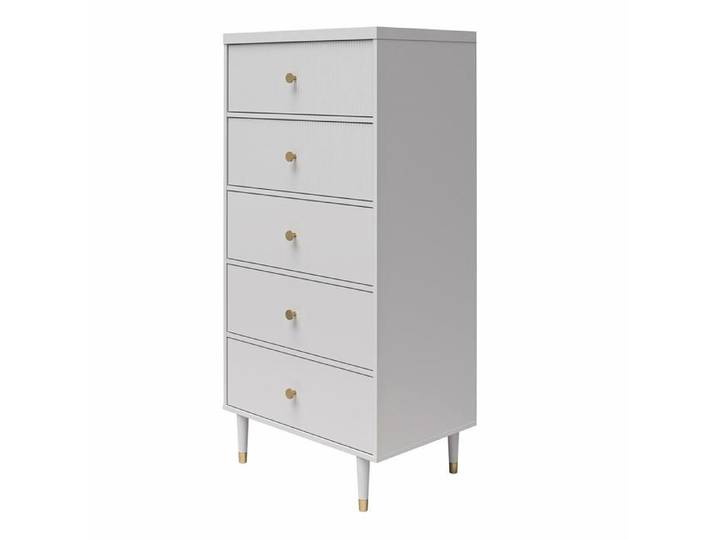 Elizabeth - Commode à 5 Tiroirs En Gris