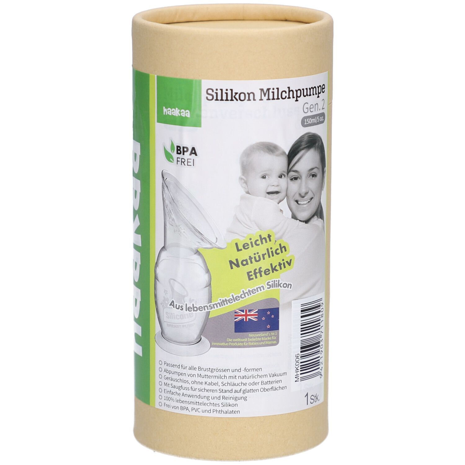 Haakaa Milchpumpe 150ml mit Saugfuss 1 St Pumpe