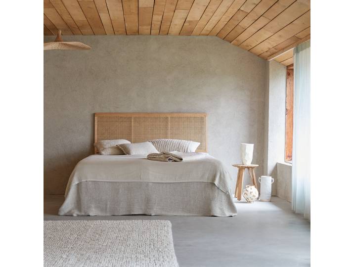 Bett-Kopfteil aus Rattanstäben 180 Adèle - Natur