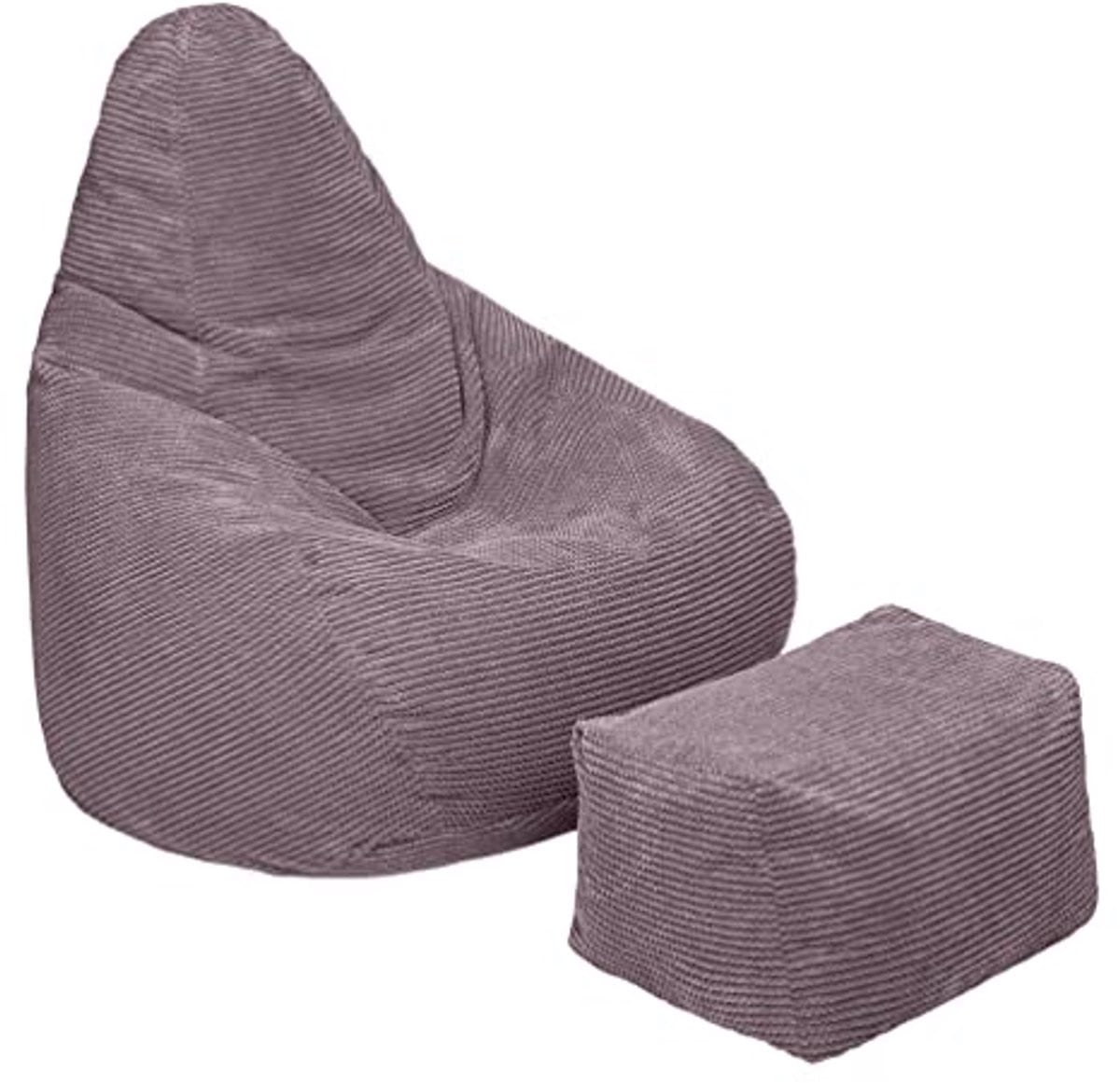 Ergonomische Hoge Rug Zitzak voor Volwassenen - Fluwelen en Waterbestendig Design
