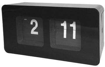 Uplift Picks Stylish Auto Flip Desk Clock With Large Retro Digital Display black