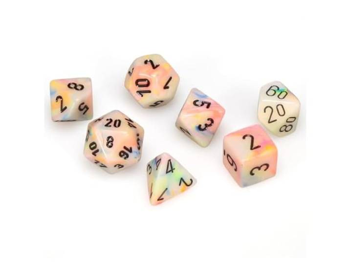 Chessex - Mini Festive Polyhedral 7 Die Set - Circus Black