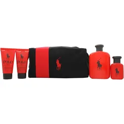 Ralph Lauren, Beauty Geschenkset, Polo Red Set 125ml EDT Spray 40ml Aftershave Balm 50ml Shower Gel (Körperpflegeset, Parfum Set)