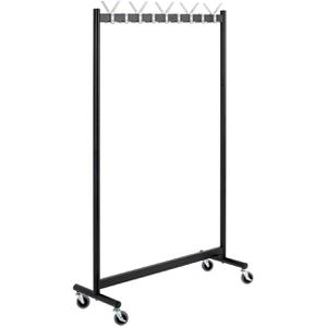 Haku-Möbel Garderobenständer Pat 18, schwarz, mit 18 Haken, aus Metall, 174 x 103cm
