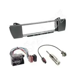 Autoradio 1-DIN Einbaurahmen Radioblende+Adapterkabel Einbauset für BMW Z4 Ro...