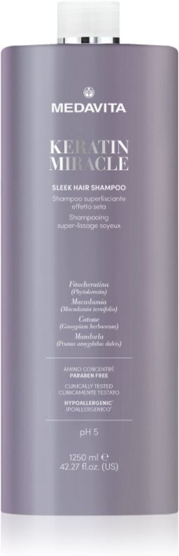 Medavita Keratin Miracle Sleek Hair Shampoo Smoothing Shampoo 1250 ml