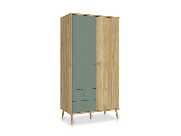 WILMONA Kleiderschrank, Material Spanplatte, Mauvella Eiche