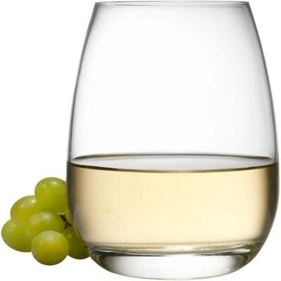 Luigi Bormioli Michelangelo 15 Ounce All Purpose Stemless Wine Glass, Set of 4 - 15 ounce