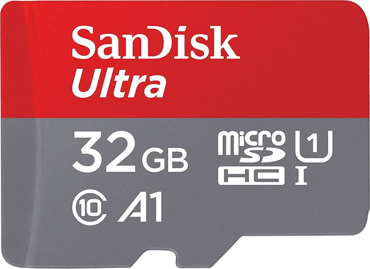 SanDisk Ultra microSDHC Speicherkarte 32GB + SD Adapter SDSQUA4-032G-GN6IA