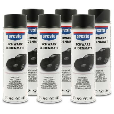 Presto 6x 500 ml Universal Spray, schwarz seidenmatt [Hersteller-Nr. 385810]