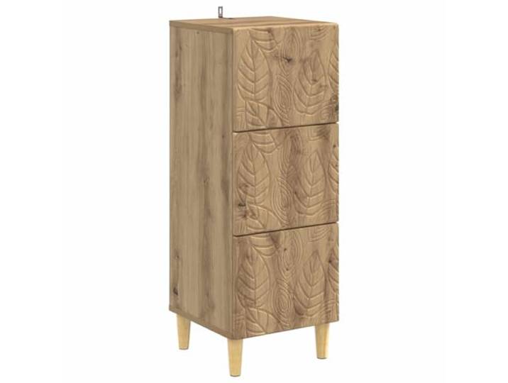 KLGBNCVE Schubladenschrank 33 x 34,5 x 90 cm Holzwerkstoff Artisan-Eiche Schubladen,Stauraum,Vintage-Touch,Wohnzimmer,Flur,Eukalyptusbeine,Organisation