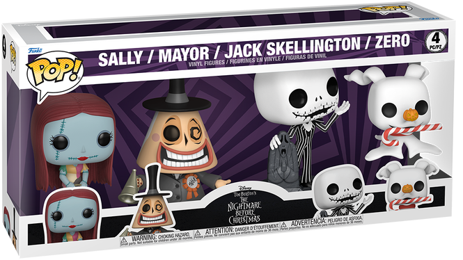 Funko Pop! Disney The Nightmare Before Christmas 4-Pack - 6.4 cm - 13.2 cm Tall Vinyl Figures