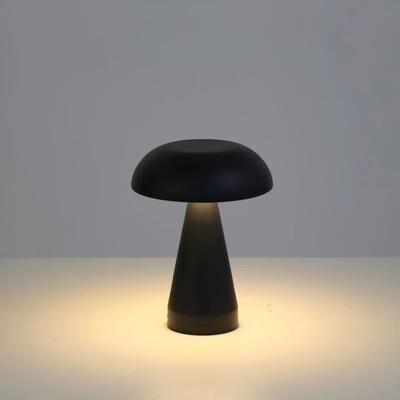 Uplift Treasures Classic Mushroom Iron Art Table Lamp black