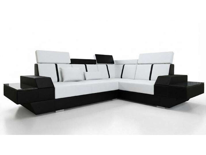 JVmoebel Ecksofa Ledersofa mit USB-Anschlüssen und modernem Design, Made in Europa