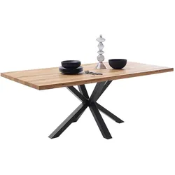 Esstisch Tisch Esszimmer aus Massivholz mit Spider Gestell