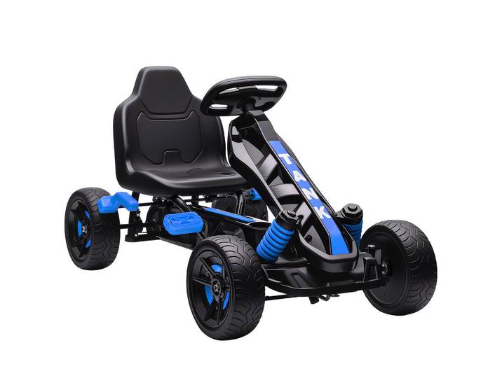 ComfortXL Go-Kart De-06157 Mit pedalen, Freilaufsystem und Bremse Blau, Kunststoff, Metall, 59x60.5x100 cm, Spielzeug, Kinderfahrzeuge