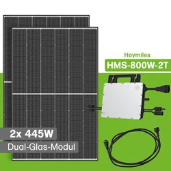 940W Balkonkraftwerk Hoymiles HMS-800-2WB 470W Trina Solar Module - 0% MwSt. (gemäß§12 Abs.3 UstG**)