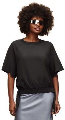 UGG Women's Jalani Short Sleeve Top (Size Large) Ink, Cotton,Spandex