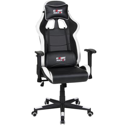 Gaming-Stuhl DUO COLLECTION "Game-Rocker G-10", schwarz (schwarz, weiß, schwarz, schwarz, weiß), B:66cm H:125cm T:66cm, Stühle, Gaming-Stuhl