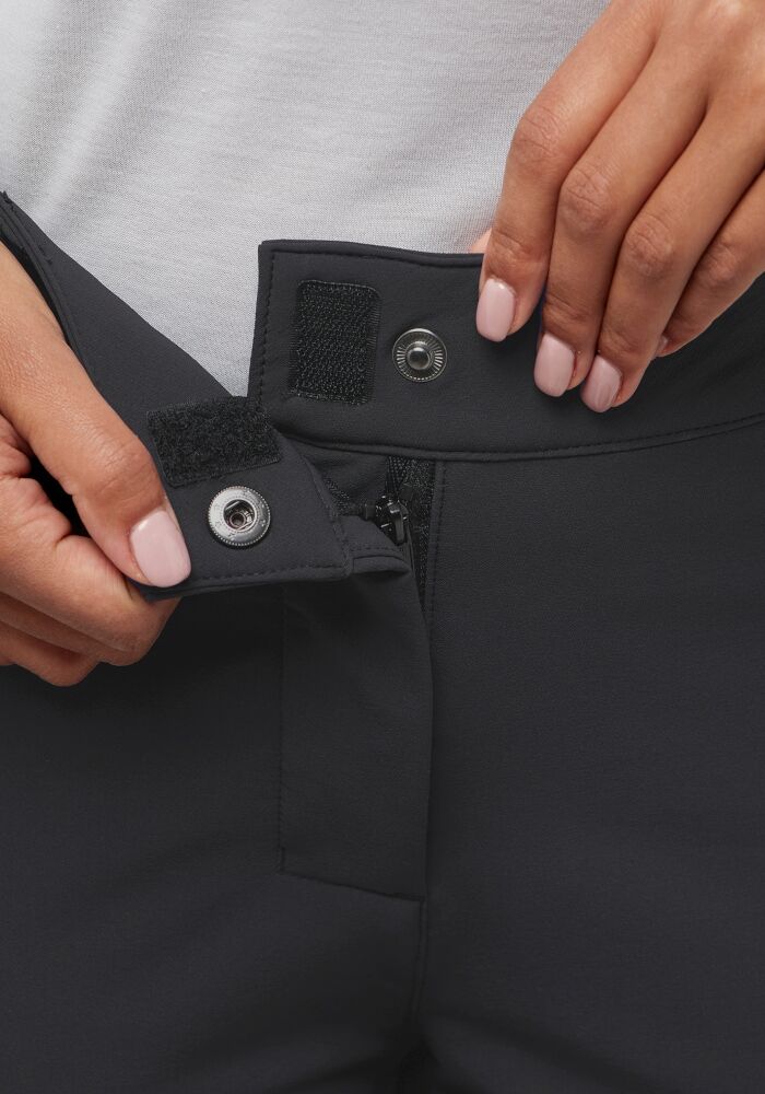 Outdoorhose JACK WOLFSKIN "ACTIVATE THERMIC PANTS W", Damen, Gr. 40, schwarz, Obermaterial: 52% Polyamid, 36% Polyester, 12% sonstige Fasern. Futter: 100% Polyester, Hosen Outdoorhose, Multifunktionshose, wärmend, elastisch