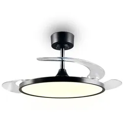 Reality Leuchten Deckenventilator Kasfjord Alu, Eisen, Stahl & Metall Schwarz