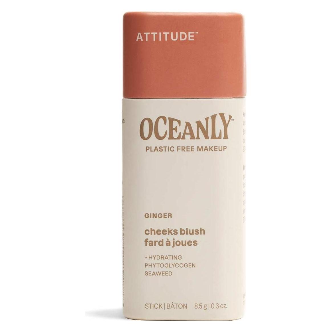Attitude Oceanly Plastic-Free Lightweight Blush Stick Titanium Dioxide-Free (Ginger) (626232161229)