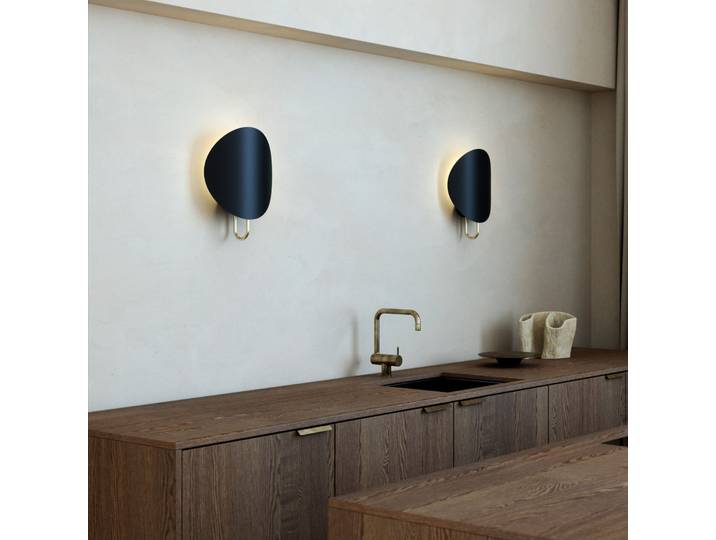 Spargo Wandleuchte Black/Brass - DFTP DFTP by Nordlux - Flurbereich - Design - Metall - Rund