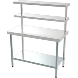 600 Arbeitsstation 1500 | Edelstahl Gastro Arbeitstisch