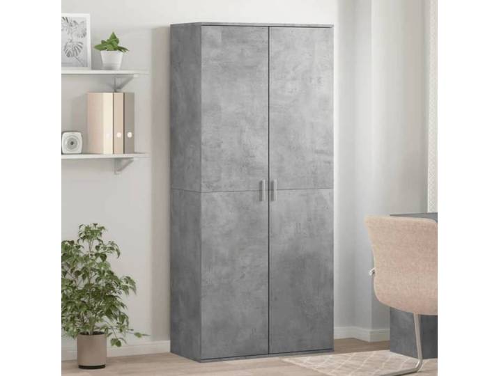 Armoire à chaussures Gris béton 80x39x178 cm Aggloméré rangement de chaussures armoire de rangement de chaussures 3276675