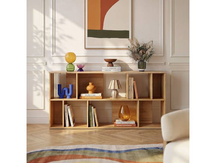 HABITAT - Bibliothèque en chêne 160 x 79 cm - Naturel - Design by Hélèna Pille - Will