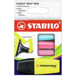 STABILO Textmarker BOSS MINI gelb, blau, pink