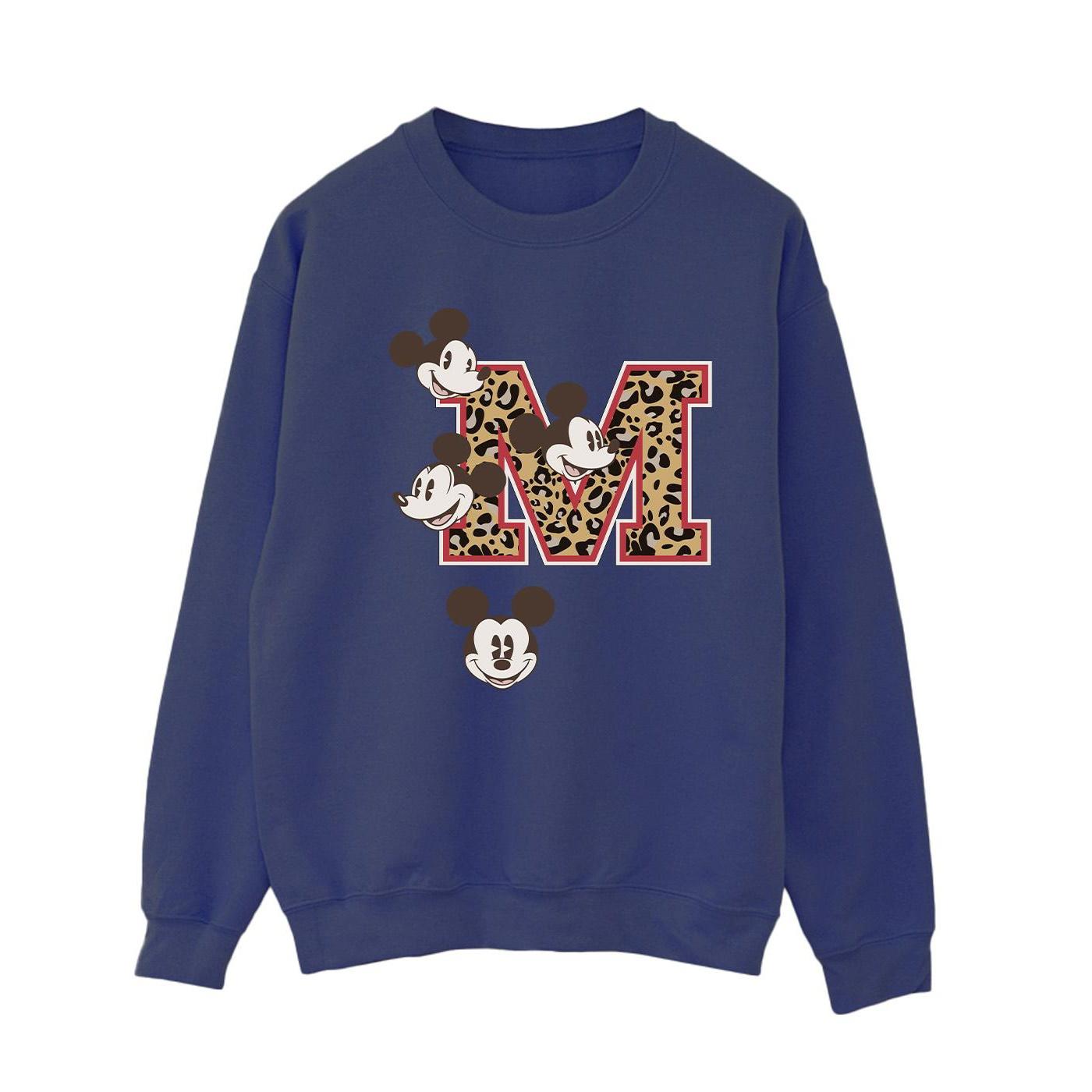 Disney Dames/Dames Mickey Mouse M Faces Sweatshirt (Marineblauw)