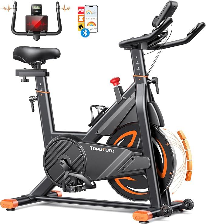 [2026 Aktualisiert] Heimtrainer Ergometer mit APP & Pulsgurt, Leiser Magnetwiderstand Hometrainer (<20dB), 15kg Schwungrad, Stoßdämpfung, Bis 160KG, LCD-Display
