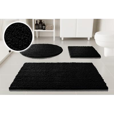 Badematte OTTO HOME "Torrni", schwarz, H:22mm, Polyester, Badematten, Badematte, Badteppich, getuftet, modern, Uni, antirutsch, flauschig, hochflor