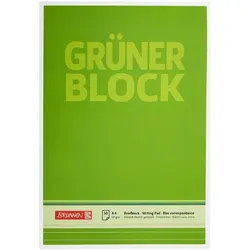 Brunnen Briefblock A4 liniert »Der grüne Block« grün, 21x29.7 cm