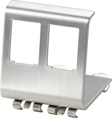 Renkforce Hutschienenadapter 2-fach Weiß, Edelstahl