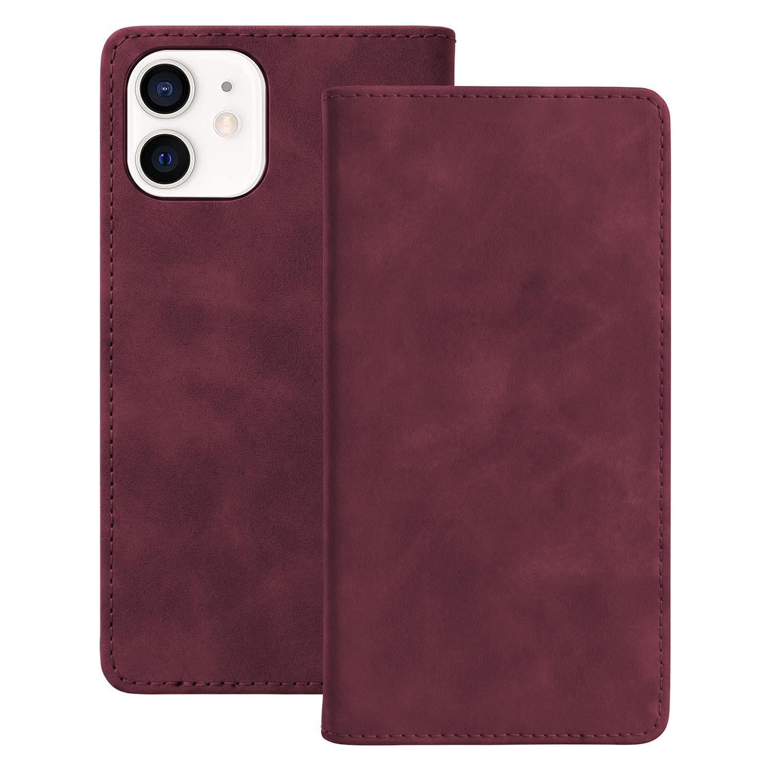 OEM Smart Suede-Hülle für iPhone 12 / 12 Pro, kastanienbraun (Apple iPhone 12, Apple iPhone 12 Pro) (71739247)