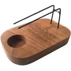 Palo Santo Heater - Teak Wood - Tree of Life Design