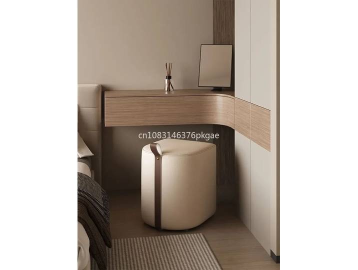 Tabouret de maquillage, chaise de commode, chambre à coucher pour femmes, tabouret de luxe léger, petit tabouret carré nordique de haute qualité