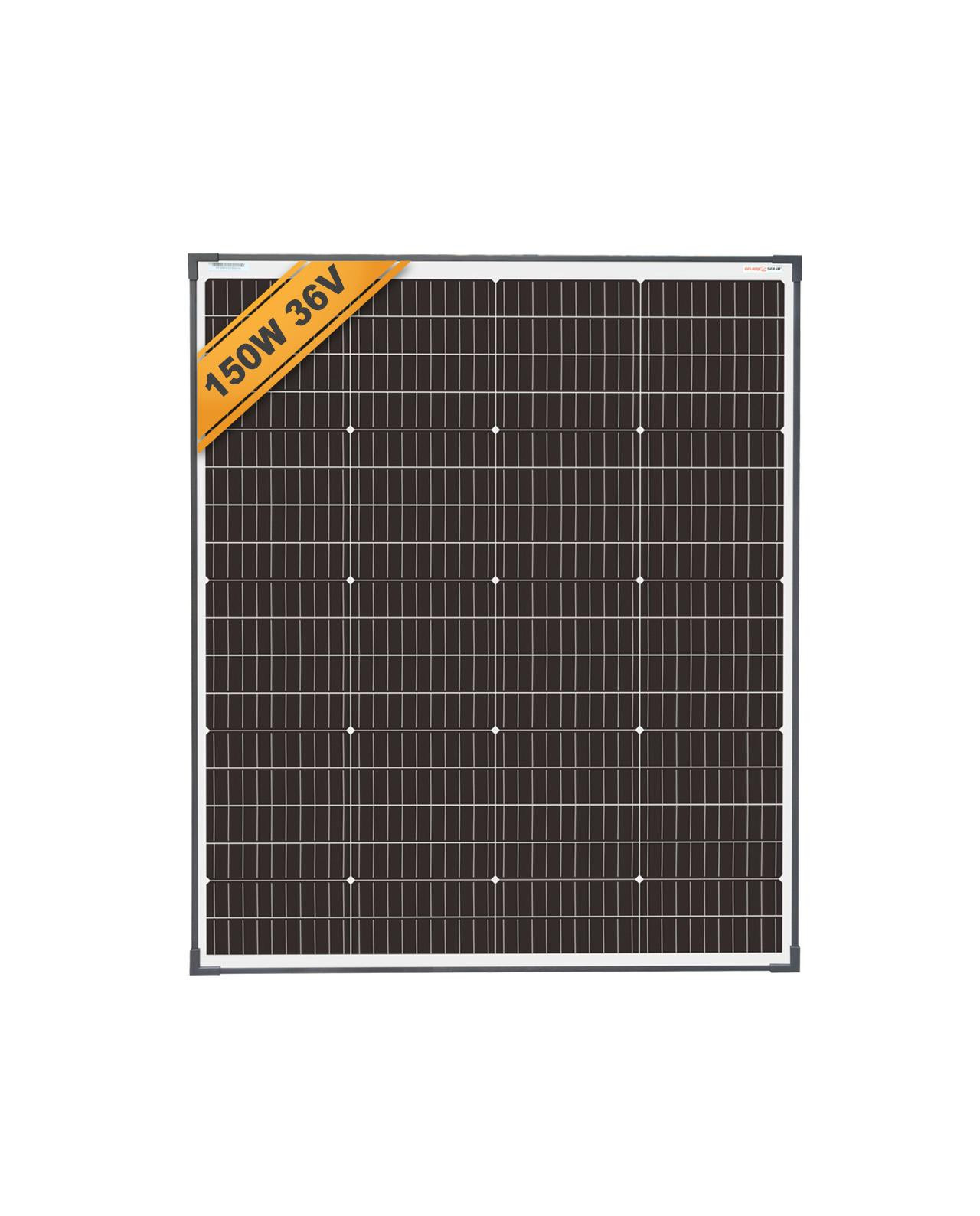 Enjoy Solar monokristallijn zonnepaneel 150W 36V met zwart frame en 182mm PERC-cellen