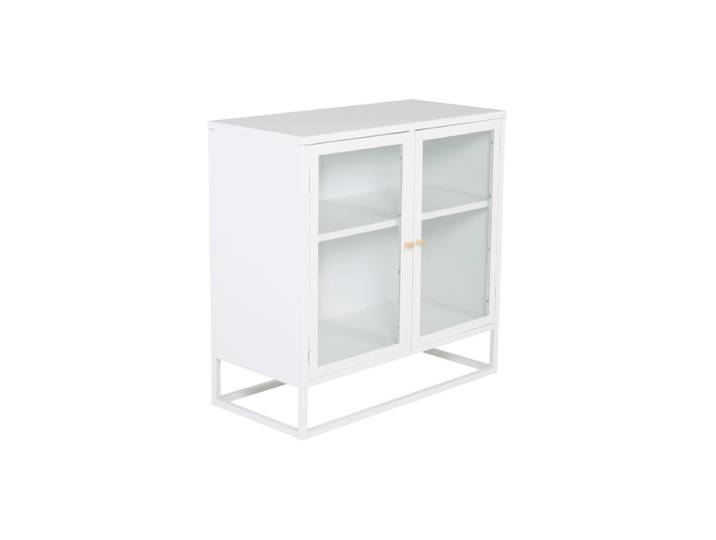 Kleiner Vitrinenschrank „Bakal“ aus Metall Weiss VE DESIGN