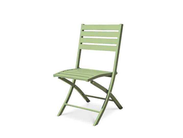 Chaise de jardin pliante en aluminium - Vert lagune - MARIUS
