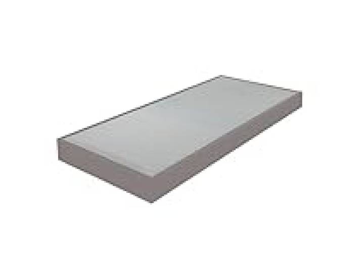 EBAC Literie Sommier tapissier 90x200 Omega Simili Taupe 18 Lattes
