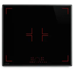 Klarstein RedFlame Induktionskochfeld | Modern, elegant & kraftvoll | 4 Kochzonen | 7000 W | 60 cm Schwarz