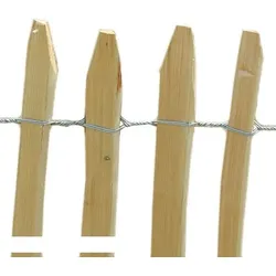 WoodLine Staketenzaun Kastanie, 1,75 m hoch, Lattenabstand 8 cm, 5...