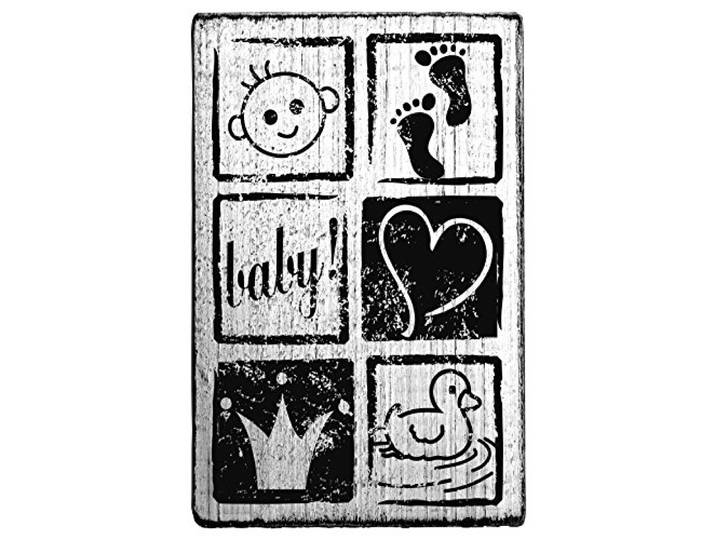 Rössler Papier - - Vintage stempel baby - Levering: 3 stuks