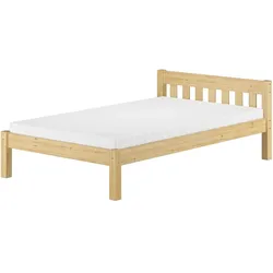 Erst-Holz Futonbett Einzelbett Massivholzbett 120x200 Kieferbett natur Rollrost Matratze 60.38-12 M
