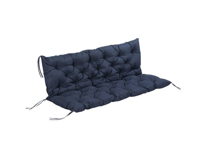 Coussin de chaise d'extérieur en polyester bleu 98x150x8cm